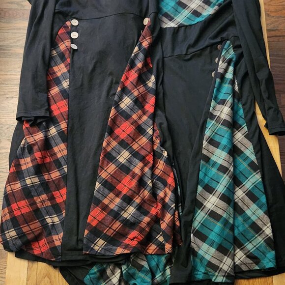 2 Tartan Plaid Holiday Hostess Dresses - Picture 2 of 8